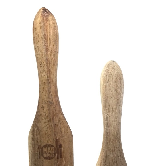 2Pc As Seen on TV Mad Hungry Original Acacia Spurtle Utensils, Natural - Picture 6 of 6